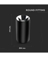 Spot en saillie GU10 - Rond, noir + chrome, IP20 intérieur, sans source lumineuse