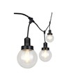 Guirlande lumineuse LED 3m avec 6 ampoules - ampoules Ø15cm, douille E27, IP65 extérieur, noir mat, raccordable
