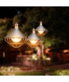 Guirlande lumineuse LED 3m avec 6x douilles E27 - Or rose, IP65, raccordable, intérieur / extérieur