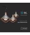 Guirlande lumineuse LED 3m avec 6x douilles E27 - Or rose, IP65, raccordable, intérieur / extérieur