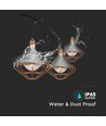 Guirlande lumineuse LED 3m avec 6x douilles E27 - Or rose, IP65, raccordable, intérieur / extérieur