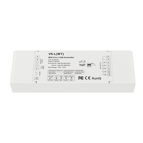 Contrôleur de bande LEDlife rWave universel 5-en-1 - Tuya Smart/Smart Life, RGB/W, CCT, couleur unique