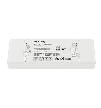 Contrôleur de bande LEDlife rWave universel 5-en-1 - Tuya Smart/Smart Life, RGB/W, CCT, couleur unique