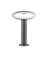 Borne de jardin 9W avec abat-jour - IP54, gris foncé, 3000K, source lumineuse incl.