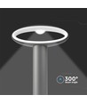 Borne de jardin 9W avec abat-jour - IP54, gris foncé, 3000K, source lumineuse incl.