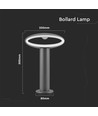 Bornier LED 30 cm 9W IP54 Gris foncé - 230V, 4000K, source lumineuse incluse