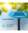 Borne solaire 10W avec détecteur, ronde - IP65, 1500-2500lm, blanc froid, télécommande et batterie incl.