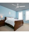 Ventilateur de plafond 65W - Blanc avec télécommande RF, 3 pales blanches, moteur AC (52 pouces)