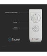 Ventilateur de plafond 65W - Blanc avec télécommande RF, 3 pales blanches, moteur AC (52 pouces)