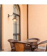 Applique murale lanterne vintage E27 - IP65, rose gold, ABS+métal, verre, sans source lumineuse