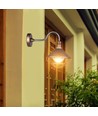Applique murale lanterne vintage E27 - IP65, rose gold, ABS+métal, verre, sans source lumineuse