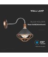Applique murale lanterne vintage E27 - IP65, rose gold, ABS+métal, verre, sans source lumineuse
