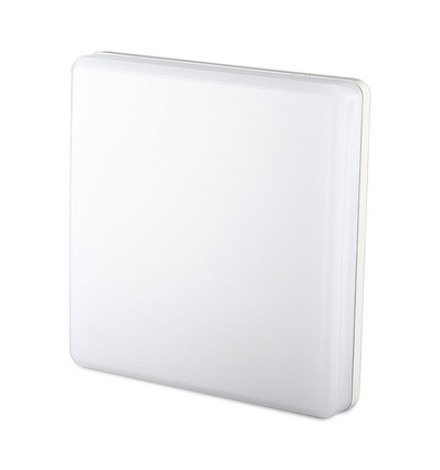 Plafonnier LED 25W, Samsung LED chip - 300x300mm, IP44, IK08, bord blanc, 3000K