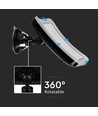 Miroir LED 3,2W avec grossissement 10x - À piles, rotation 360°, IP44, noir, ventouse, blanc froid