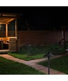 Spot de jardin LED 7W avec piquet / support - Samsung LED chip, IP65, noir, lampe de jardin 2-en-1