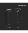 Spot de jardin LED 7W avec piquet / support - Samsung LED chip, IP65, noir, lampe de jardin 2-en-1