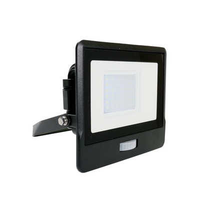 Projecteur LED 30W avec détecteur - puce Samsung LED, IP65, noir, slim, extérieur