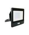 Projecteur LED 30W avec détecteur - puce Samsung LED, IP65, noir, slim, extérieur