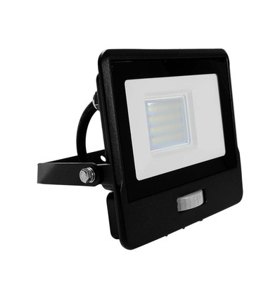Projecteur 20W - Capteur PIR, Puce Samsung, Câble 1m, 4000K, Boîtier Noir