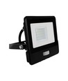 Projecteur LED 20W avec détecteur - puce Samsung LED, IP65, noir, câble 1m, blanc froid