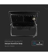Projecteur LED 50W avec détecteur - puce Samsung LED, IP65, noir, 6500K, 5 ans de garantie