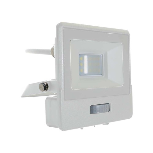 Projecteur LED 10W avec détecteur - Blanc, puce LED Samsung