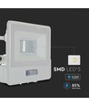 Projecteur LED 10W avec détecteur - Blanc, puce LED Samsung