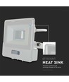 Projecteur LED 10W avec détecteur - Blanc, puce LED Samsung