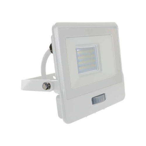 Projecteur LED 20W avec détecteur, puce Samsung LED - 4000K, blanc, IP65, détecteur PIR, extérieur