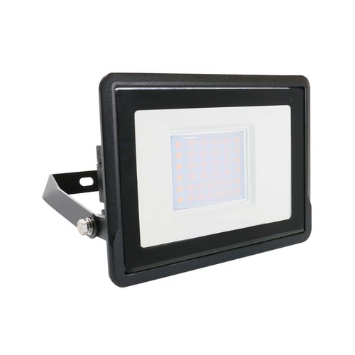 Projecteur LED 30W, Samsung LED chip - IP65, blanc froid, noir, boîte de jonction intégrée, extérieur