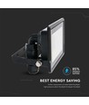 Projecteur LED 30W, Samsung LED chip - IP65, blanc froid, noir, boîte de jonction intégrée, extérieur
