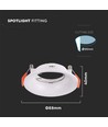 Downlight GU10/MR16 - Source lumineuse non incluse, Perçage : Ø8 cm, Dimensions : Ø8,8 cm
