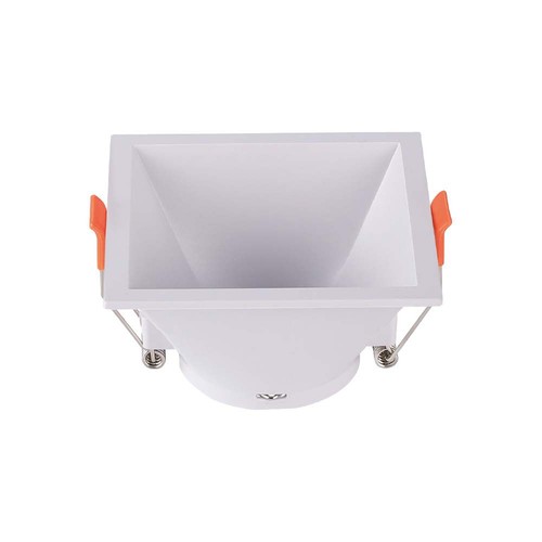 Spot encastrable GU10 - Carré, blanc, IP20, perçage : 83x83mm, sans source lumineuse