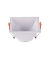 Spot encastrable GU10 - Carré, blanc, IP20, perçage : 83x83mm, sans source lumineuse