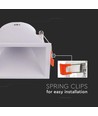 Spot encastrable GU10 - Carré, blanc, IP20, perçage : 83x83mm, sans source lumineuse