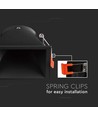 Spot encastrable GU10 - Noir, carré, plastique PC, IP20, Perçage : 83x83 mm, Dim : 93x93 mm
