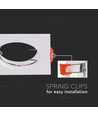 Spot encastrable GU10, carré - Blanc, plastique PC, IP20, sans source lumineuse