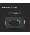 Lot de 2 spots GU10/MR16 - Sans source lumineuse, Noir, Trou: Ø6,1cm Dim: 8,1x8,1cm