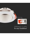 Spot encastrable GU10 - Rond, blanc/blanc, IP20, Trou: Ø7,2 cm, Dim: Ø8,5 cm
