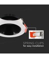Lampe GU10 - cadre rond blanc, réflecteur noir