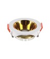Spot encastrable GU10 - Rond, blanc/or, PC plastique, Trou: Ø7,2 cm, Dim: Ø8,5 cm, sans source lumineuse