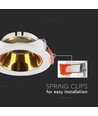 Spot encastrable GU10 - Rond, blanc/or, PC plastique, Trou: Ø7,2 cm, Dim: Ø8,5 cm, sans source lumineuse