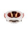 Spot encastrable GU10 - Rond, blanc avec réflecteur rose gold, IP20, trou: Ø7,2 cm, dim: Ø8,5 cm