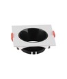 Spot encastrable GU10/MR16 avec réflecteur noir - Sans source lumineuse, Noir, Découpe : Ø7,2 cm, Dimensions : 8,5x8,5 cm