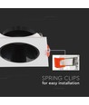 Spot encastrable GU10/MR16 avec réflecteur noir - Sans source lumineuse, Noir, Découpe : Ø7,2 cm, Dimensions : 8,5x8,5 cm