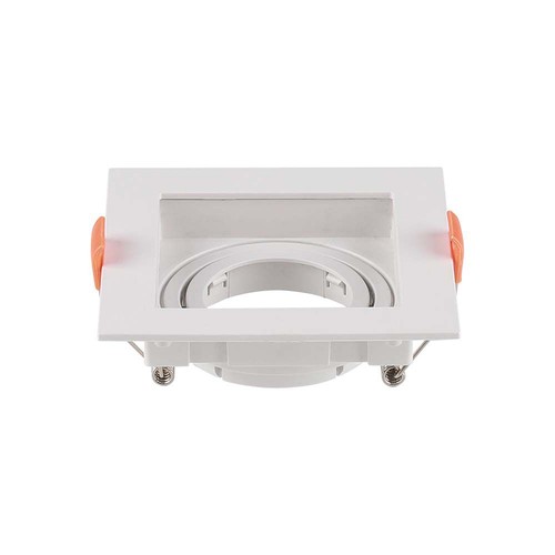 Spot encastrable GU10 - Carré, blanc, 102x102 mm, perçage : 95x95 mm, IP20, sans source lumineuse