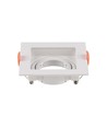 Spot encastrable GU10 - Carré, blanc, 102x102 mm, perçage : 95x95 mm, IP20, sans source lumineuse