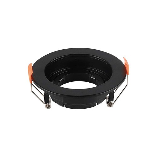 Spot encastrable GU10 - Rond, noir, plastique PC, intérieur/extérieur, trou: Ø8,5 cm, dim: Ø10,2 cm