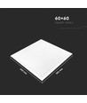 Dalle LED 60x60, 45W - Puce LED Samsung, 5 ans de garantie, bord blanc