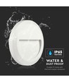 Spot LED rond 2W pour escaliers - Blanc, 3000K, IP65, intérieur et extérieur